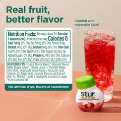 Stur liquid enhancer pour into water for instant flavor.