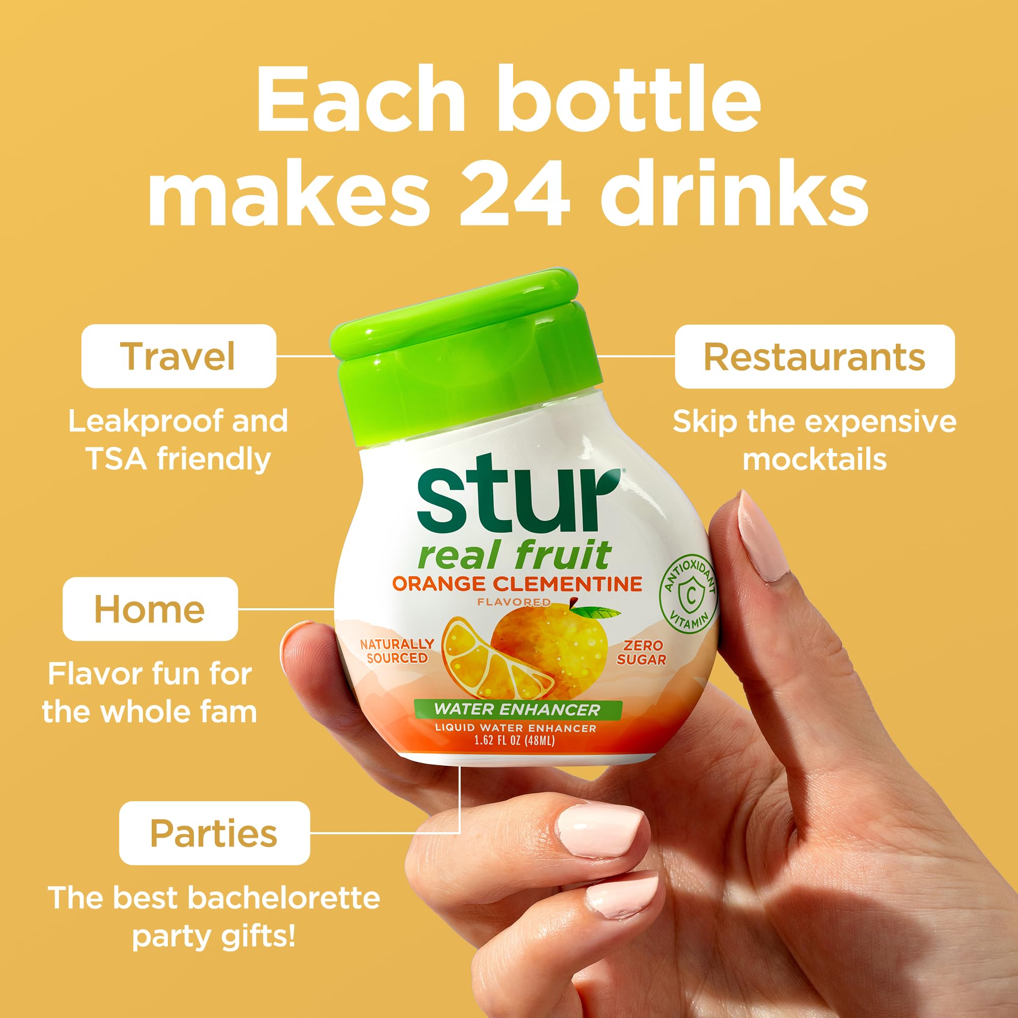 Stur Orange Clementine pack emphasizes convenient 5-bottle bundle.