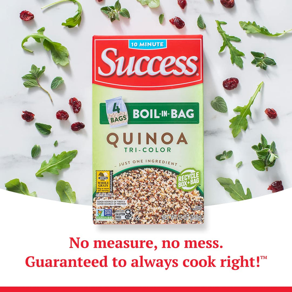 SUCCESS boil-in-bag quinoa in water simmering for easy prep