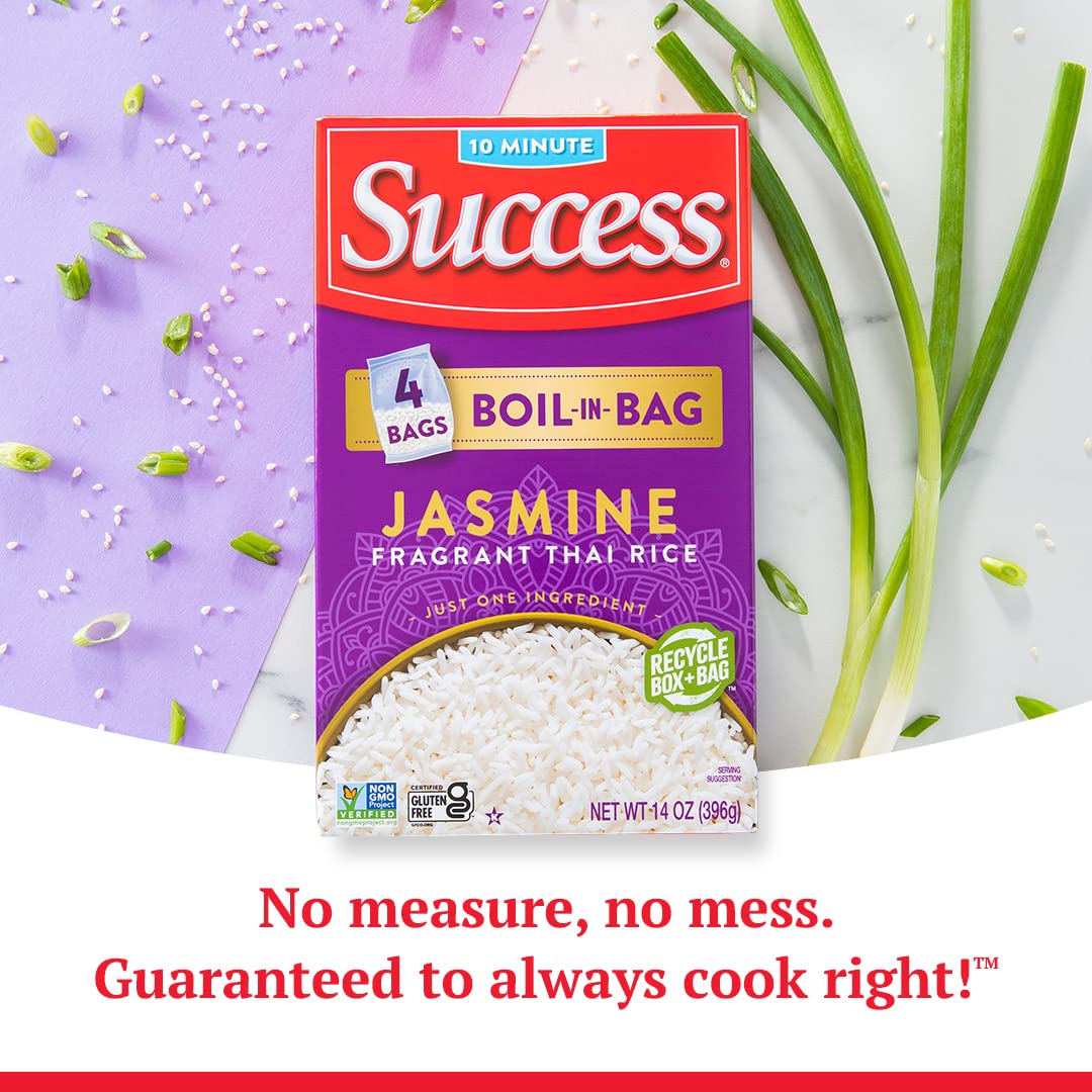 SUCCESS Boil-in-Bag Jasmine Rice fits casseroles for easy meals.