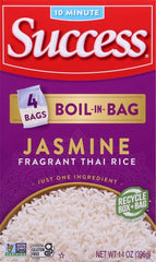 SUCCESS Boil-in-Bag Jasmine Rice delivers light, fluffy texture.