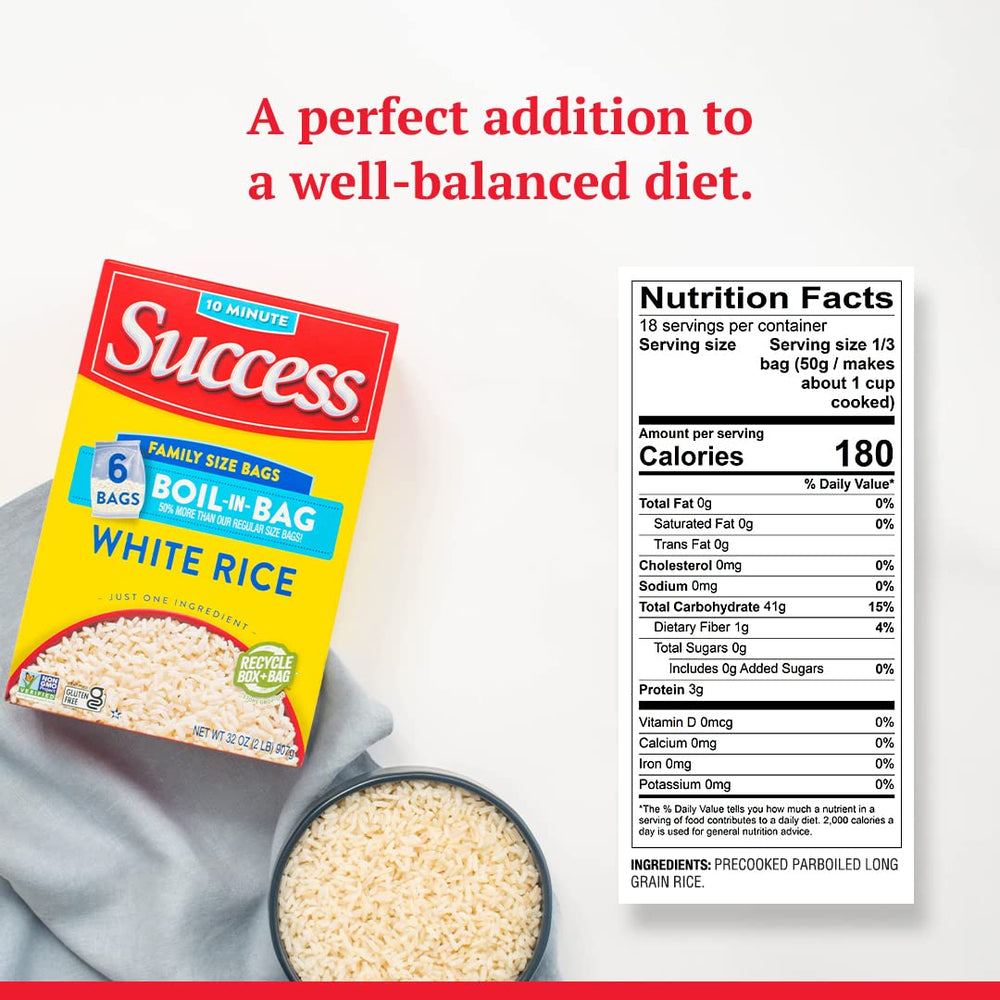 SUCCESS Boil-in-Bag Rice microwave-ready for fast weeknight dinners