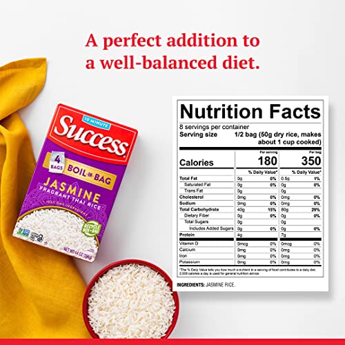 SUCCESS Boil-in-Bag Rice microwave-ready option speeds dinner prep.