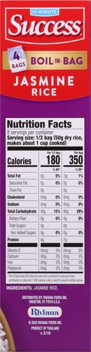 SUCCESS Boil-in-Bag Jasmine Rice stovetop-cook method keeps cleanup simple.