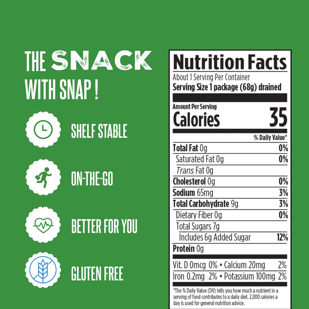 SuckerPunch Snappy Sweet bread-n-butter dill pickles chip-cut, gluten-free and keto-friendly portable pouch