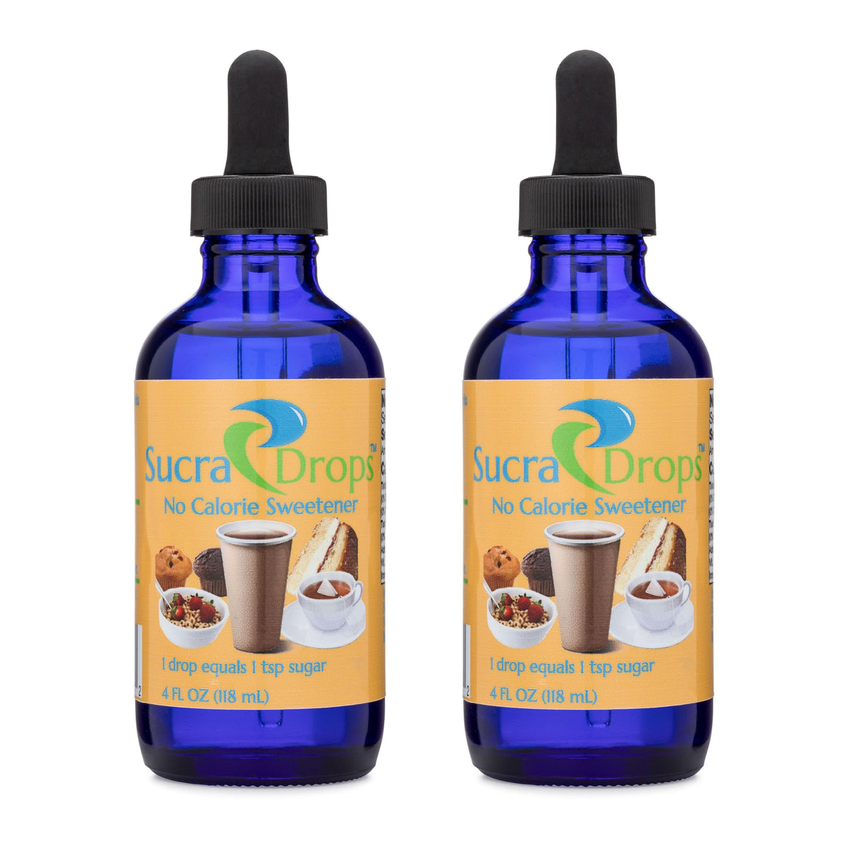 SucraDrops bottle-pour demonstrates precise drop control for easy, calorie-free sweetening in drinks.
