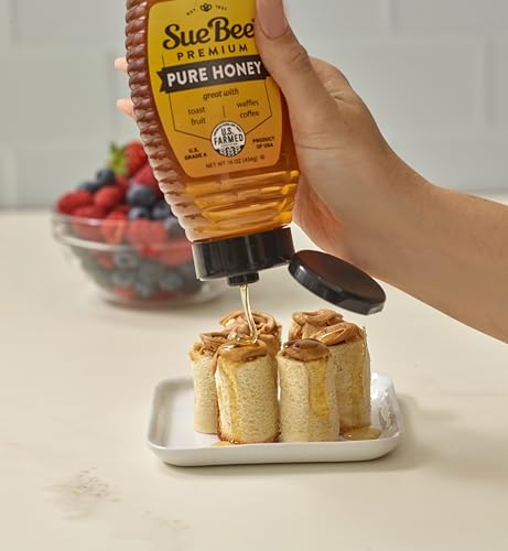 Sue Bee squeeze bear USA bottle ready for pantry baking and tea