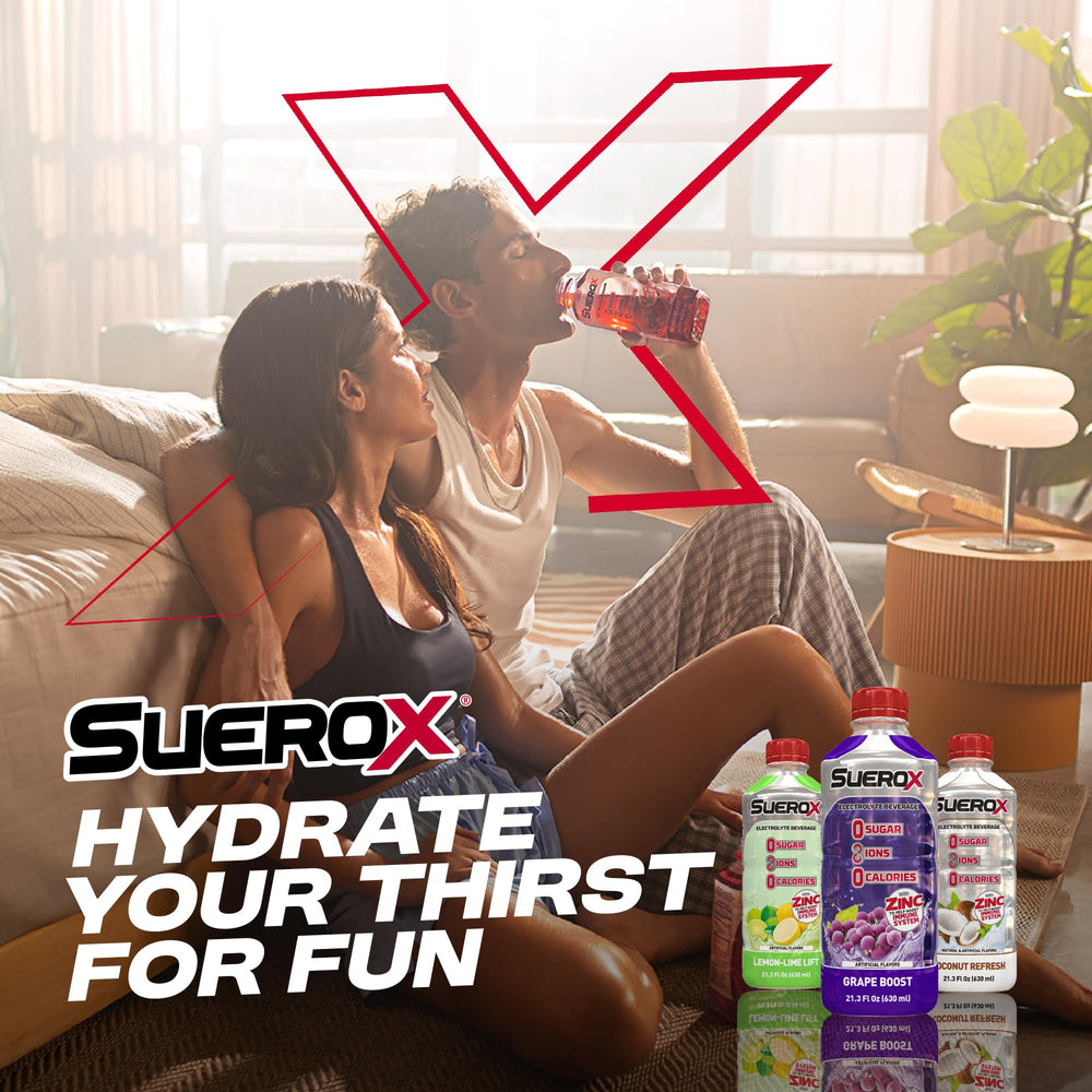 SueroX Berry Blast at an outdoor event ready for hydration.
