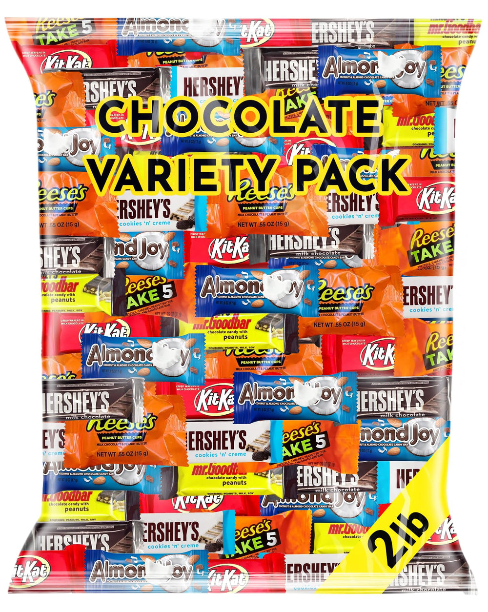 SUGADELIC Chocolate Variety Pack front view for bulk office and party use.