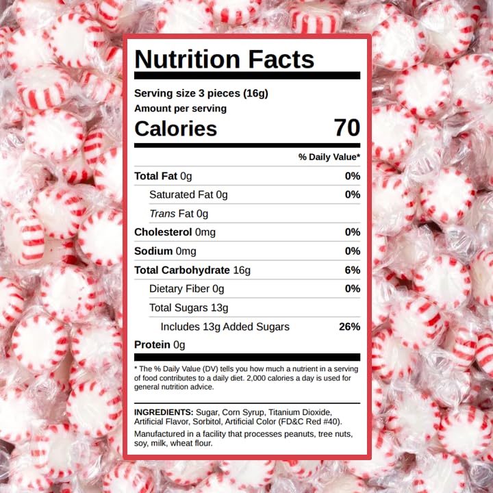 SUGADELIC Starlight Peppermints 2 lb bag ideal for parties and events