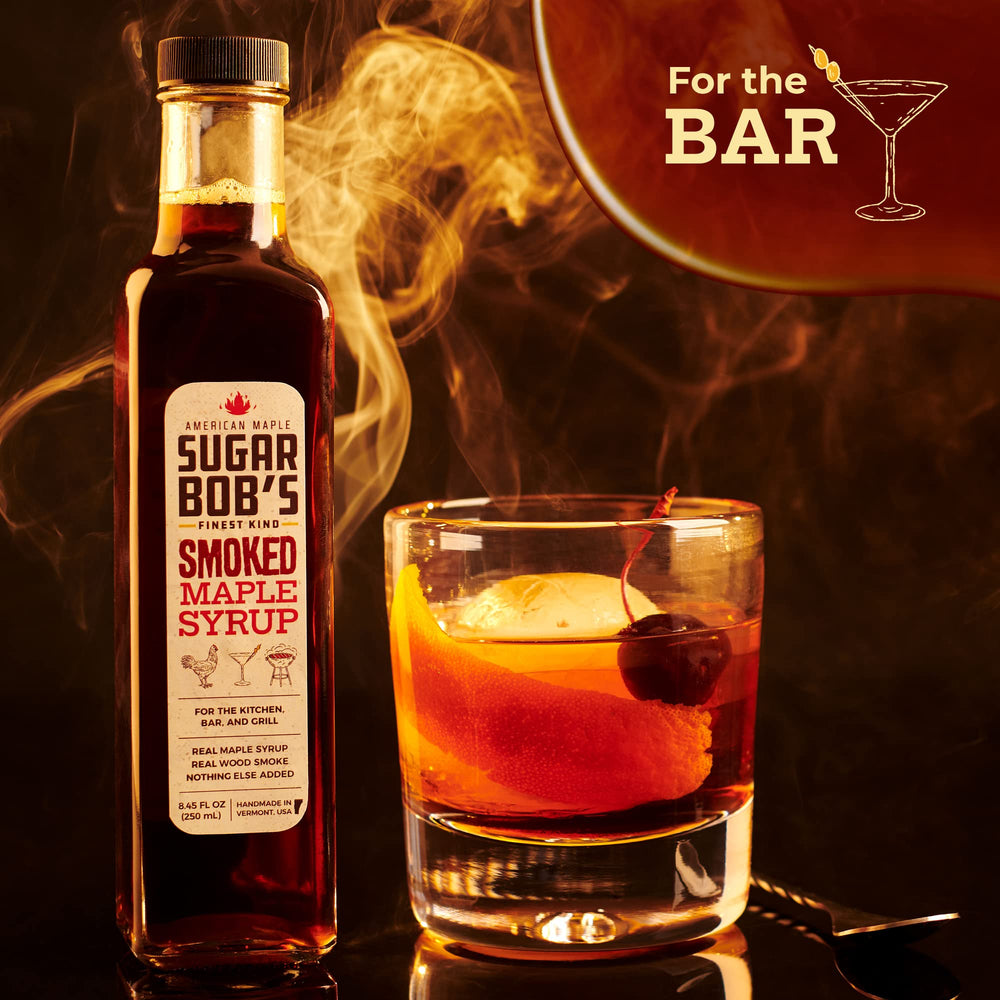 Sugar Bob's Finest Kind cocktail syrup for old-fashioned and smoky cocktails.