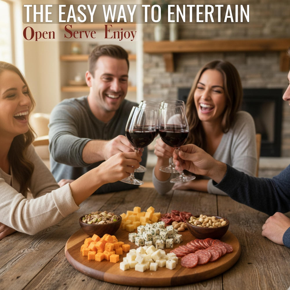 SUGAR PLUM summer sausage tasting tray highlights easy snack for entertaining.
