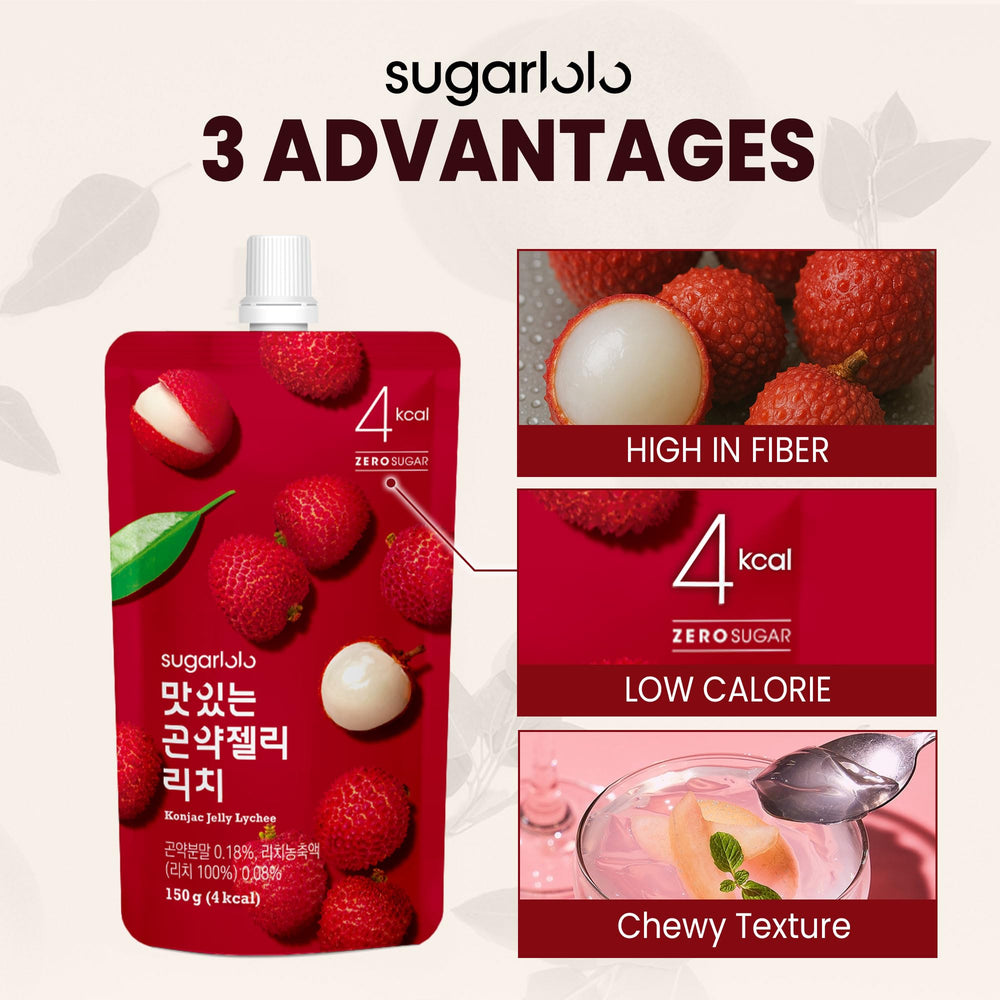 Sugarlolo vegan sugar-free jelly packaging highlights clean ingredients for mindful snacking.