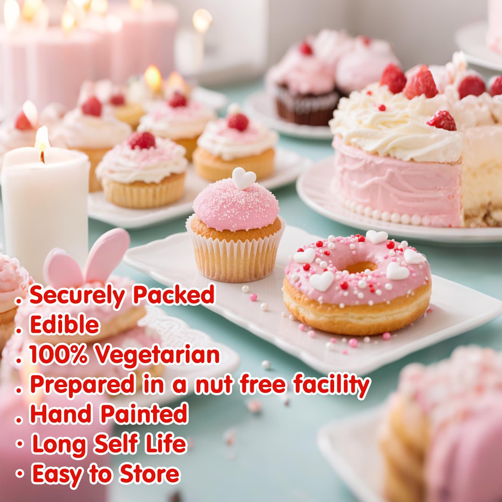 Sugarzy decorations for cake, cookies, and ice cream toppers.