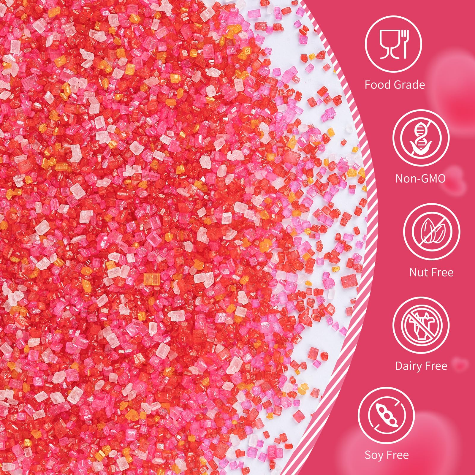 Sugarzy cookie decorations white red pink gold enhance festive cookie designs.