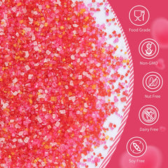 Sugarzy cookie decorations white red pink gold enhance festive cookie designs.