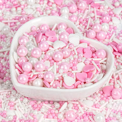 Sugarzy edible heart sprinkles pack 130g for vibrant cake decorating