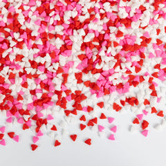 Sugarzy red heart sprinkles on cupcakes for festive color