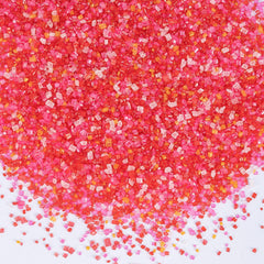 Sugarzy edible sanding sugar mix in gold, red, pink, and white for sparkling cake decorations.