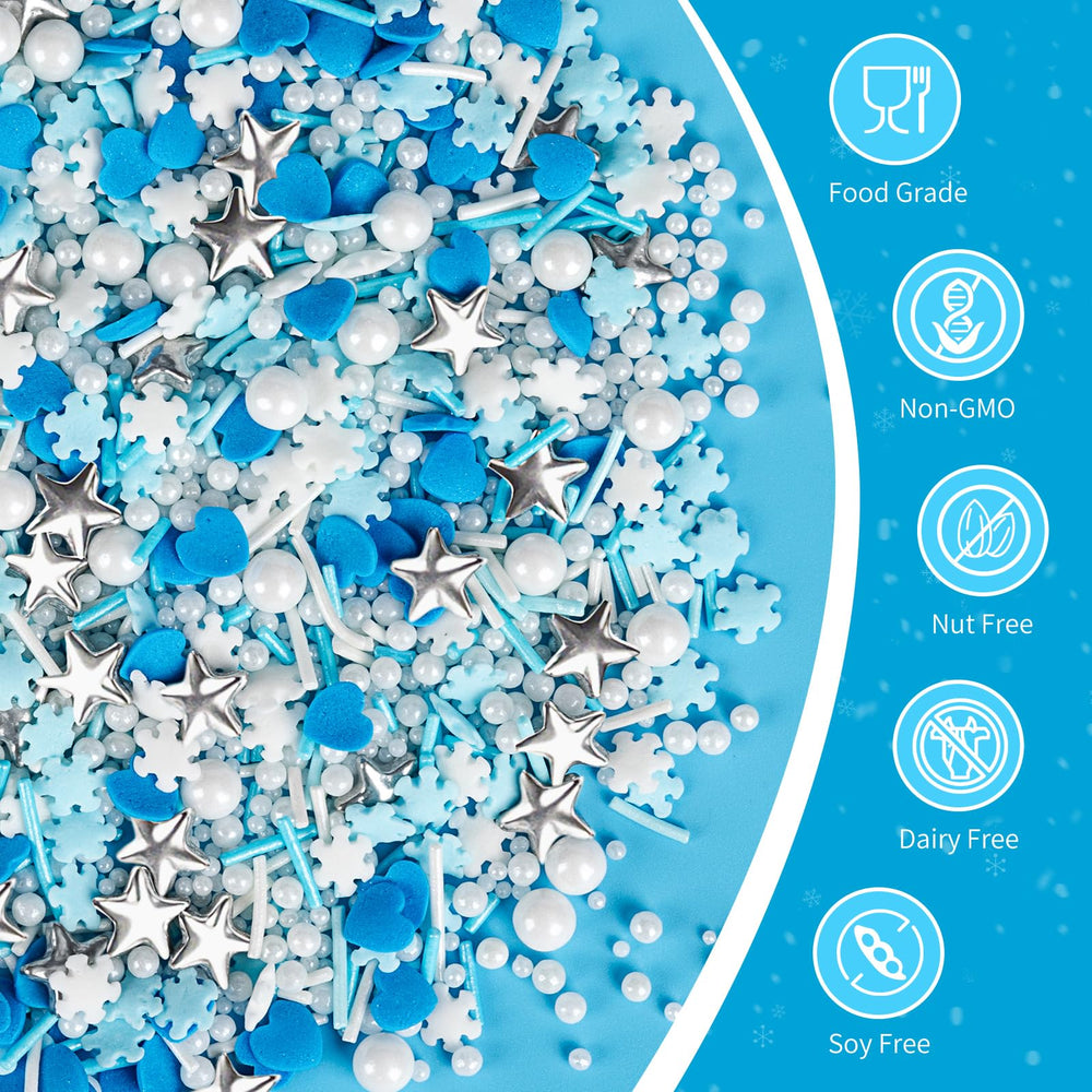 Sugarzy 130g frozen pearl sprinkles pack for easy decorating.