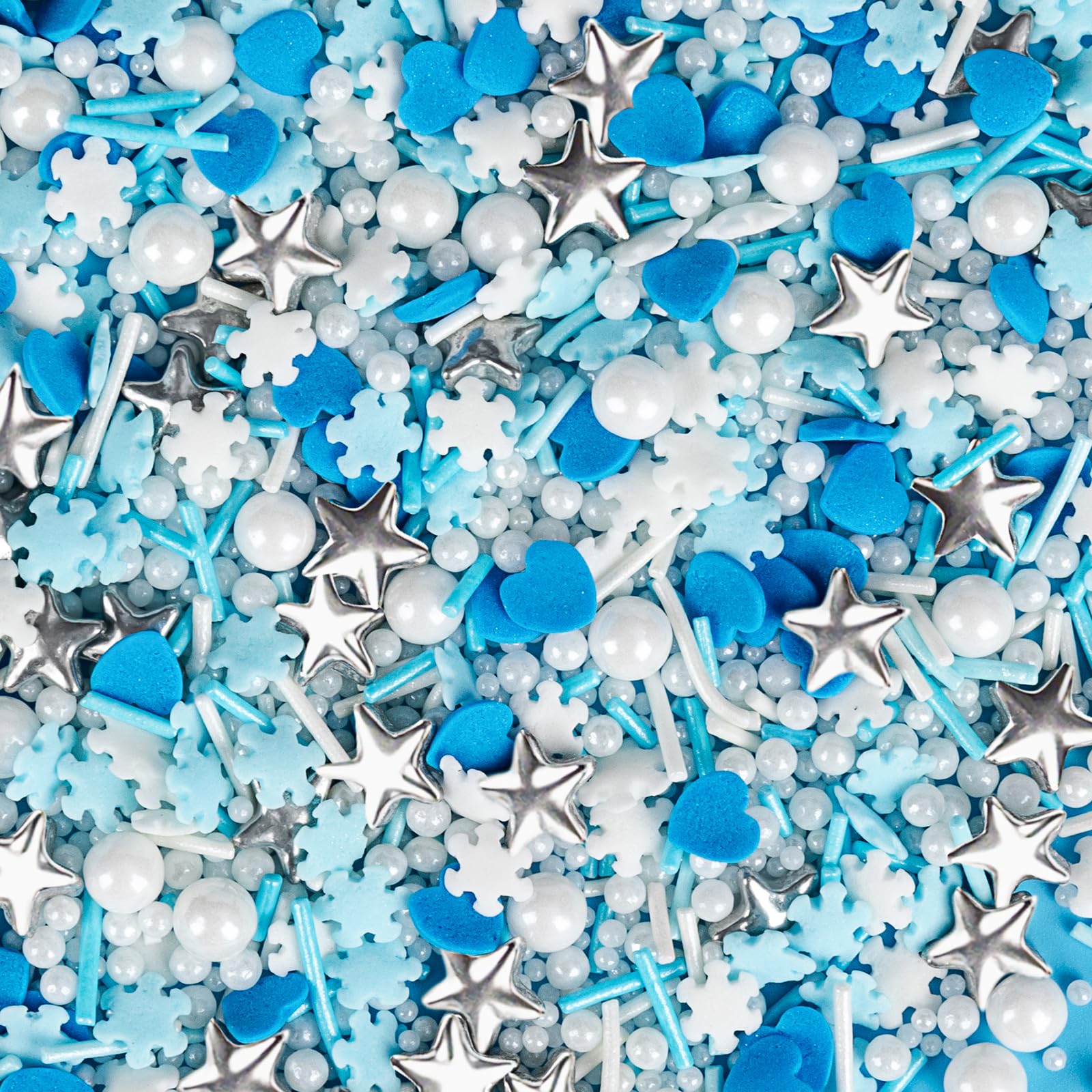 Sugarzy snowflake sprinkles are great for post-bake decorating on desserts.