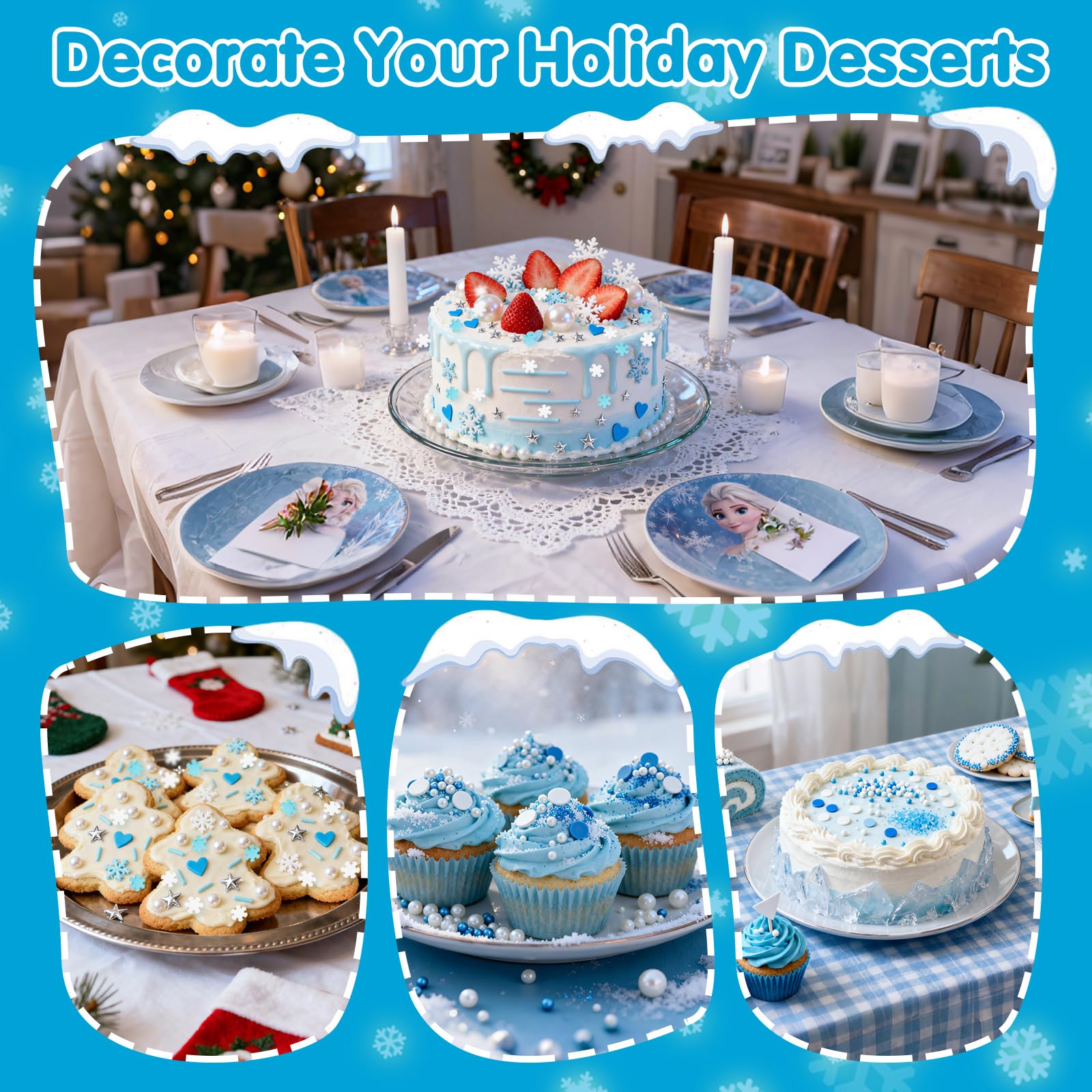 Sugarzy silver star sprinkles add shimmer to ice cream and desserts.