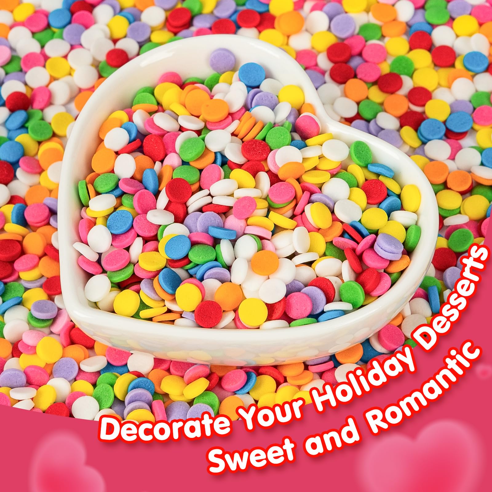 Festive Sugarzy sprinkles on a birthday cake for celebrations