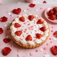 Sugarzy pink pearl sprinkles add glossy detail to cookies.