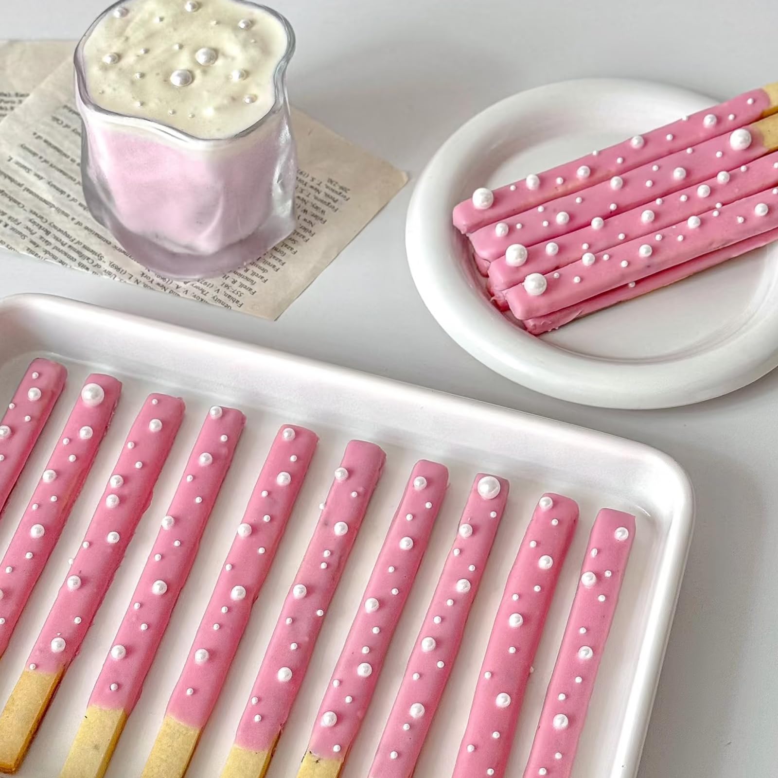 Sugarzy holiday baking sparkle with festive pearl sprinkles.