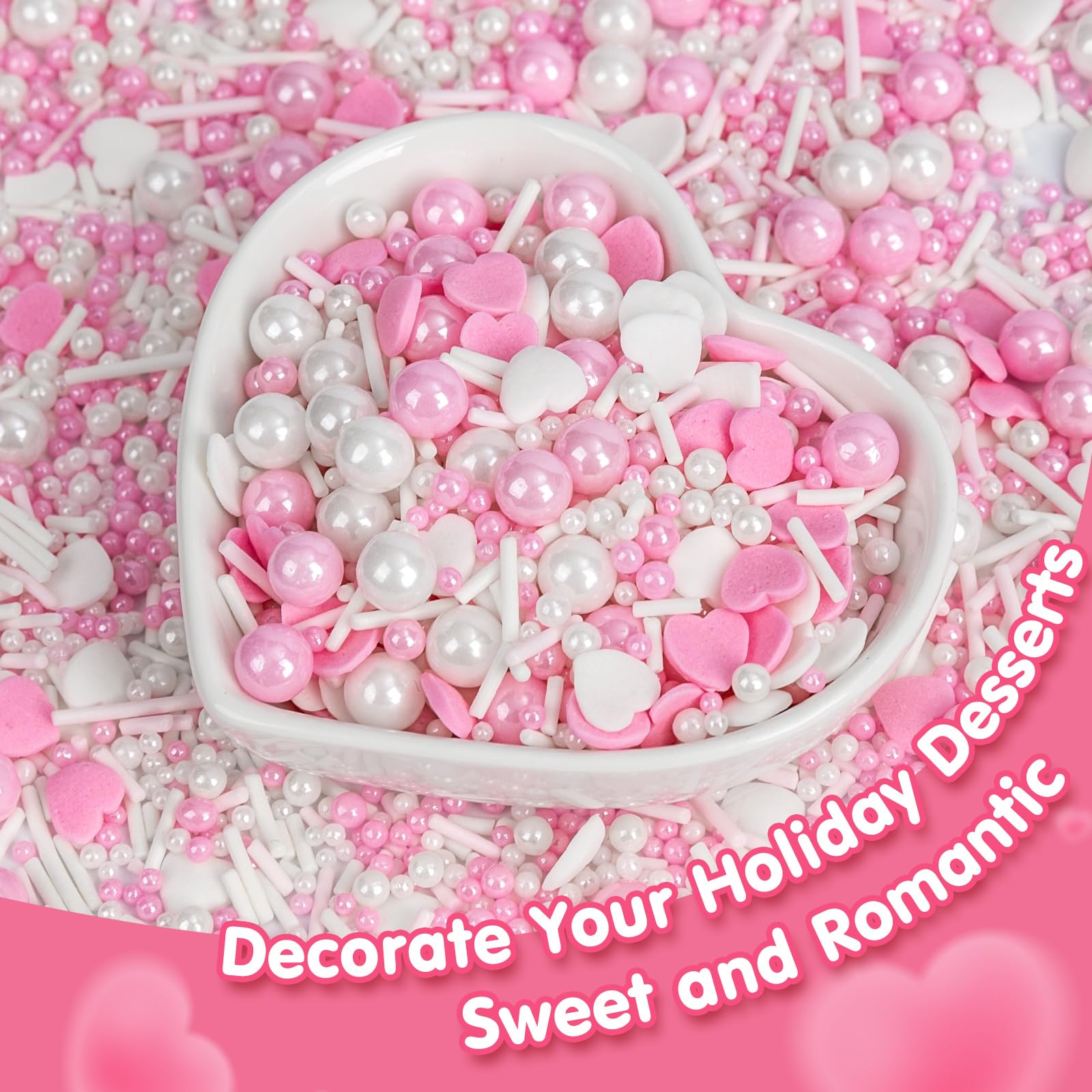 Sugarzy ice cream with heart sprinkles for playful topping and color