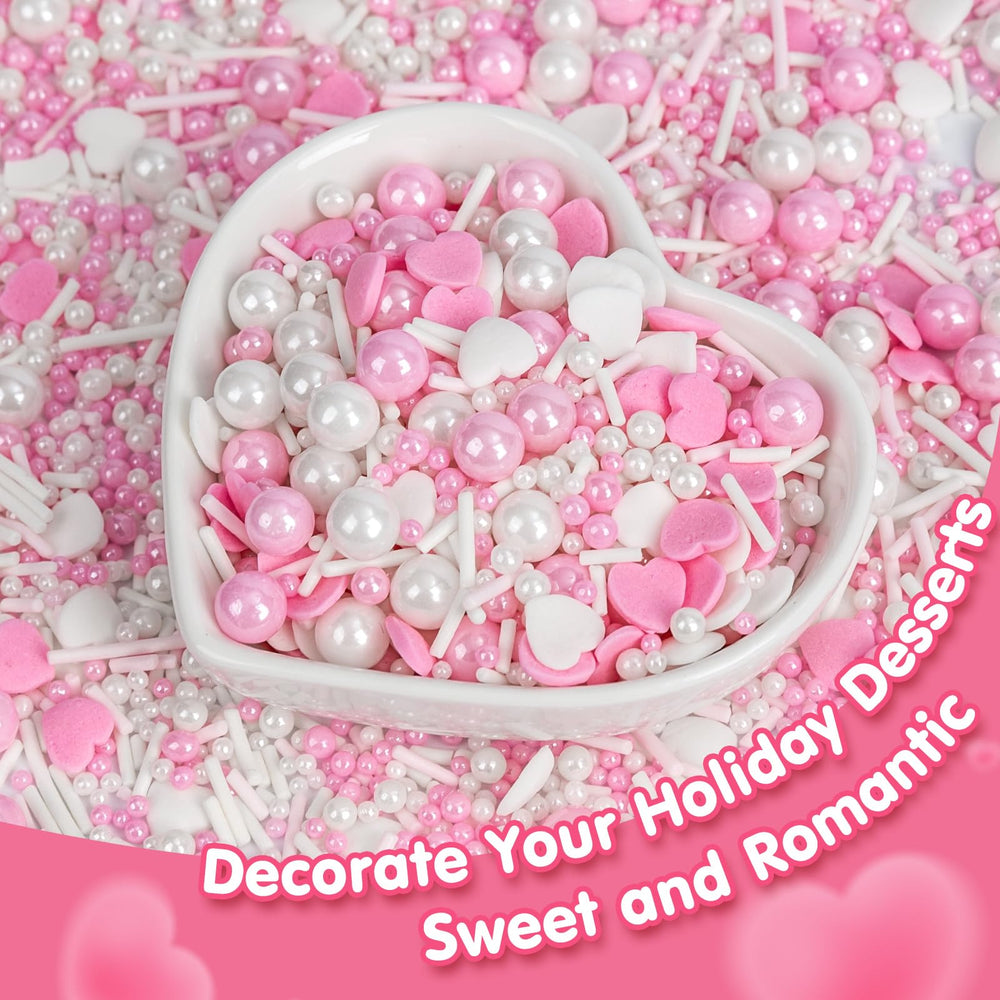 Sugarzy ice cream with heart sprinkles for playful topping and color