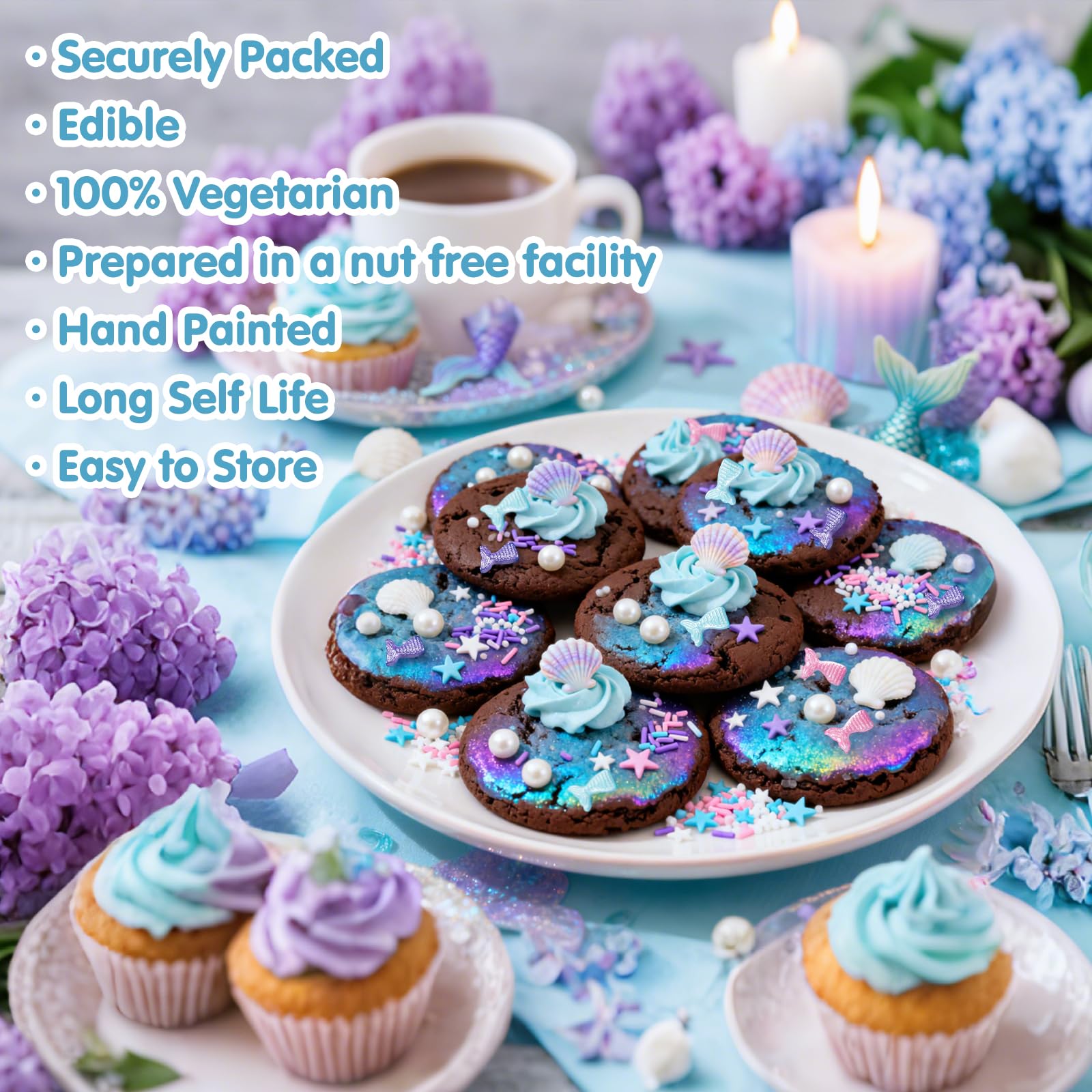 Sugarzy Mermaid Sprinkles ocean theme decor for ice cream.