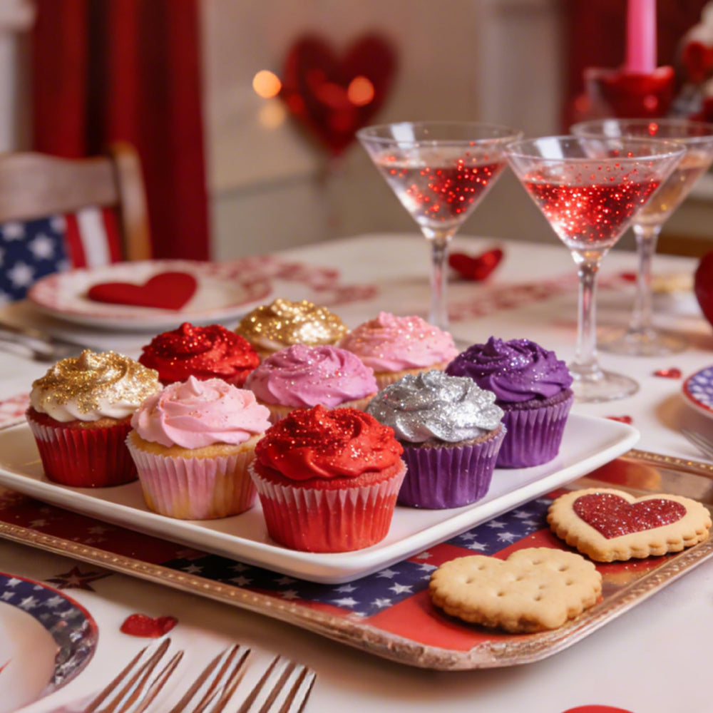 Sugarzy pink glitter dust on drinks provides festive flash without changing flavor.