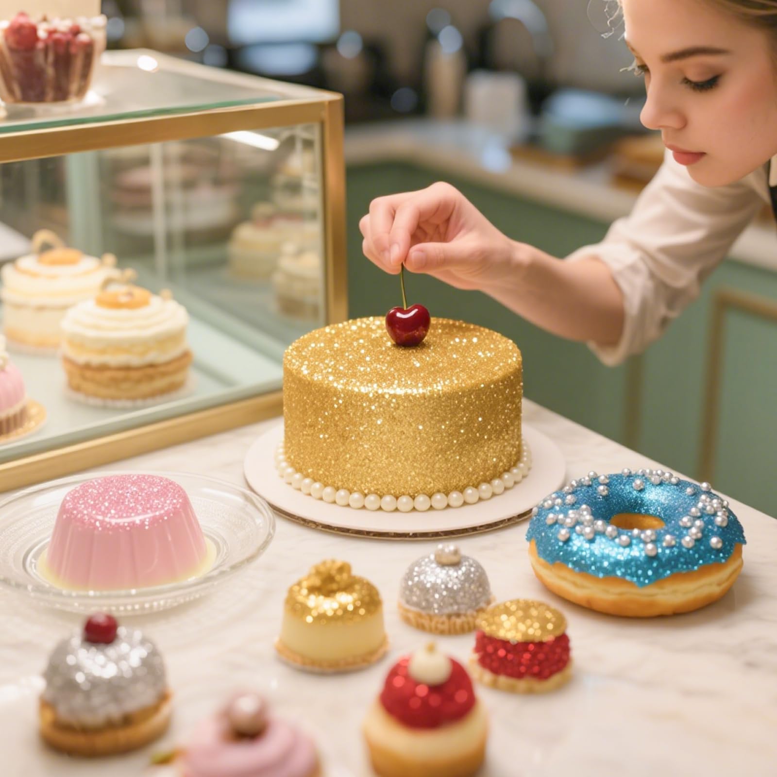 Sugarzy red glitter dust decorates chocolate treats with eye-catching brightness