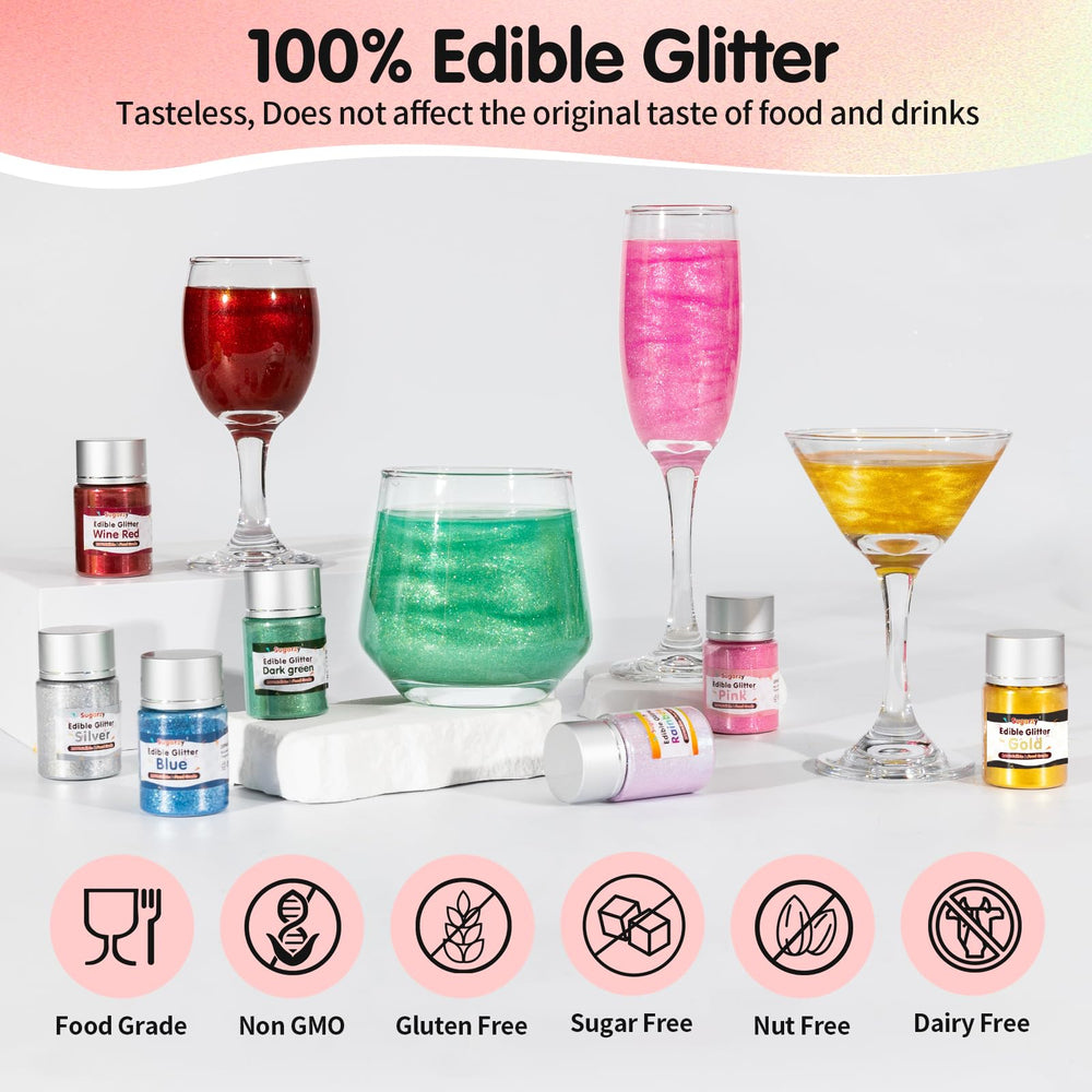 Sugarzy red luster dust sprinkled on cupcakes enhances color without altering flavor