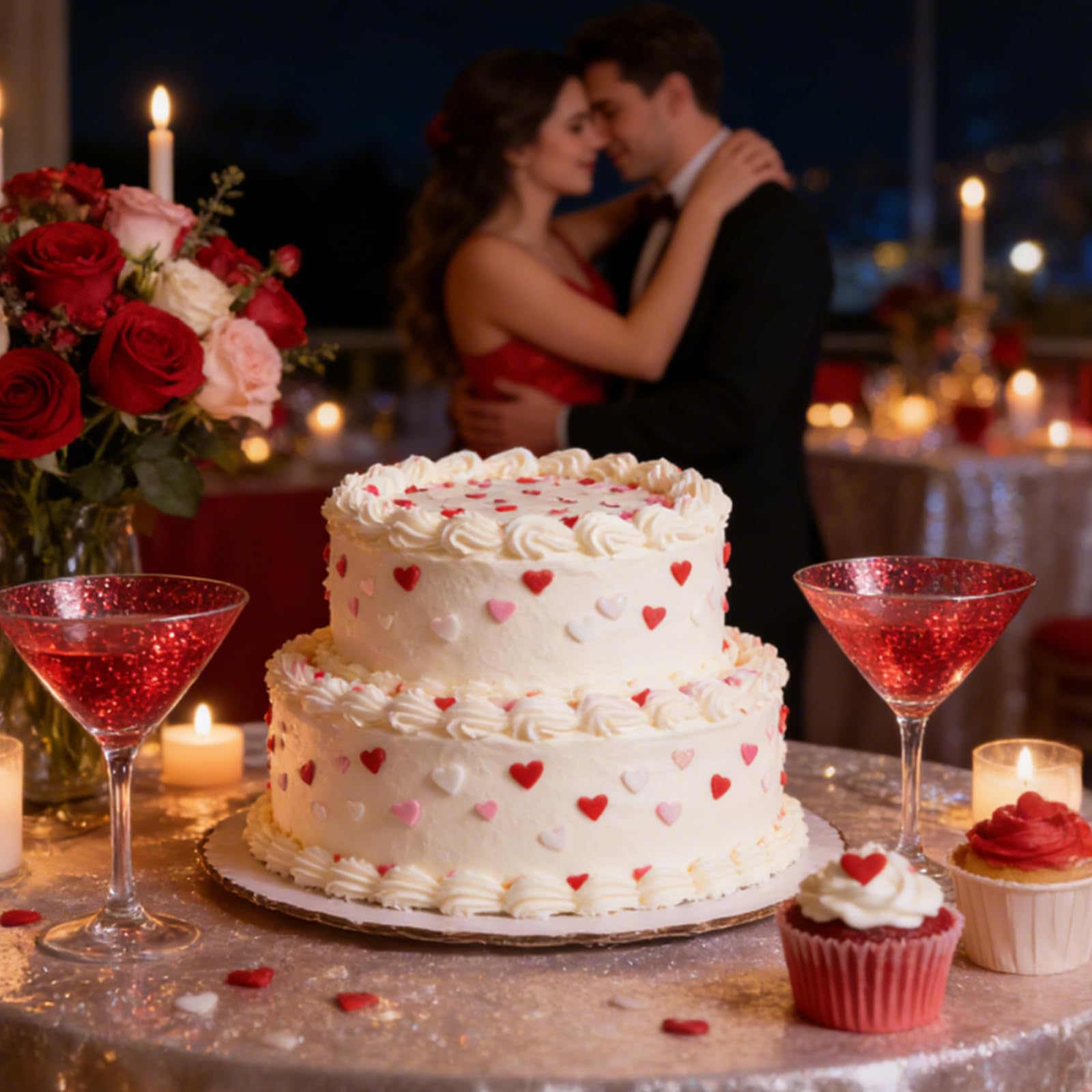 Sugarzy red pink white heart sprinkles add festive flair for cookies and cupcakes.