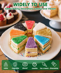 Sugarzy spring sanding sugar sprinkles create elegant dessert textures.