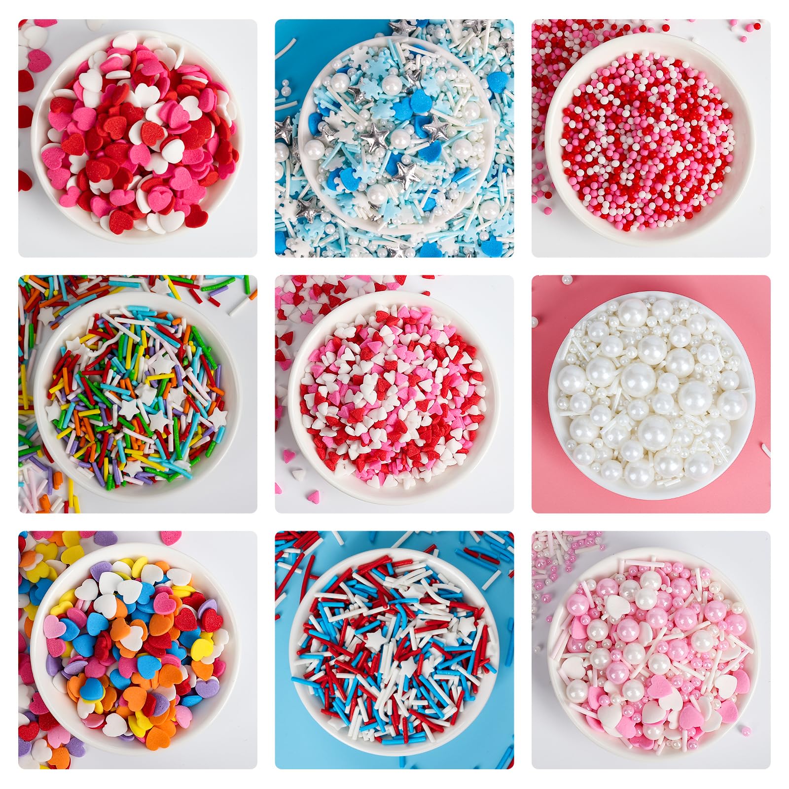 Sugarzy tamper-proof jar preserves freshness of white pearl sprinkles.