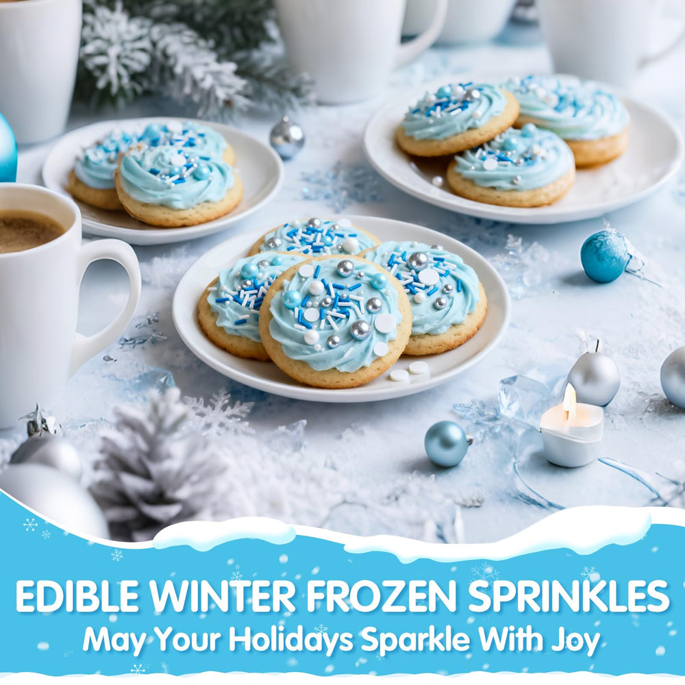 Sugarzy winter pearls and jimmies add elegant texture to desserts