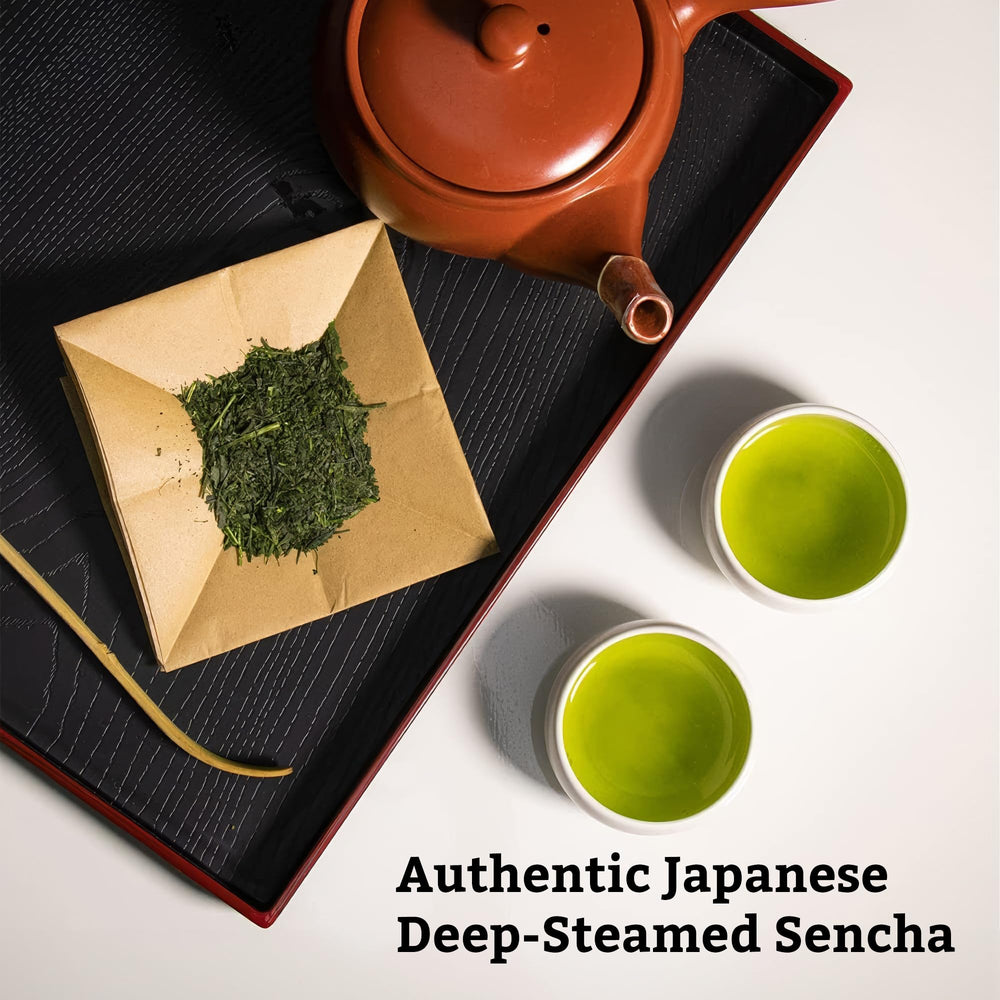 SUGIMOTO TEA Sencha Fukamushi aroma capture with deep-steam processing.