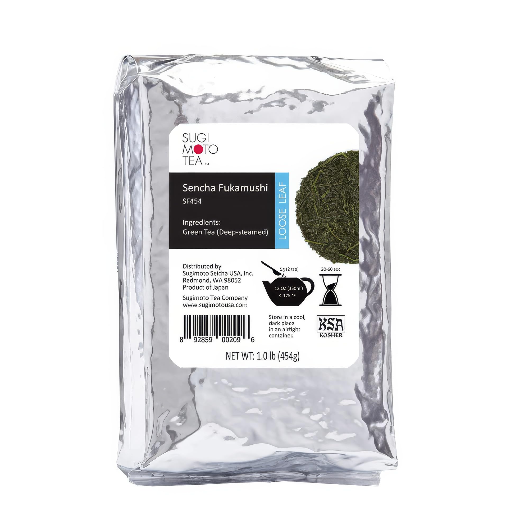 SUGIMOTO TEA Sencha Fukamushi pack for bulk freshness and convenience.