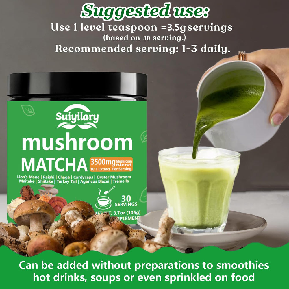 Suiyilary cordyceps mushroom blend closeup, ideal for steady energy.