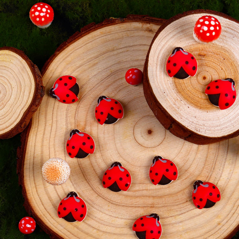 Sujoygar ladybug toppers embellishing cookies with charm
