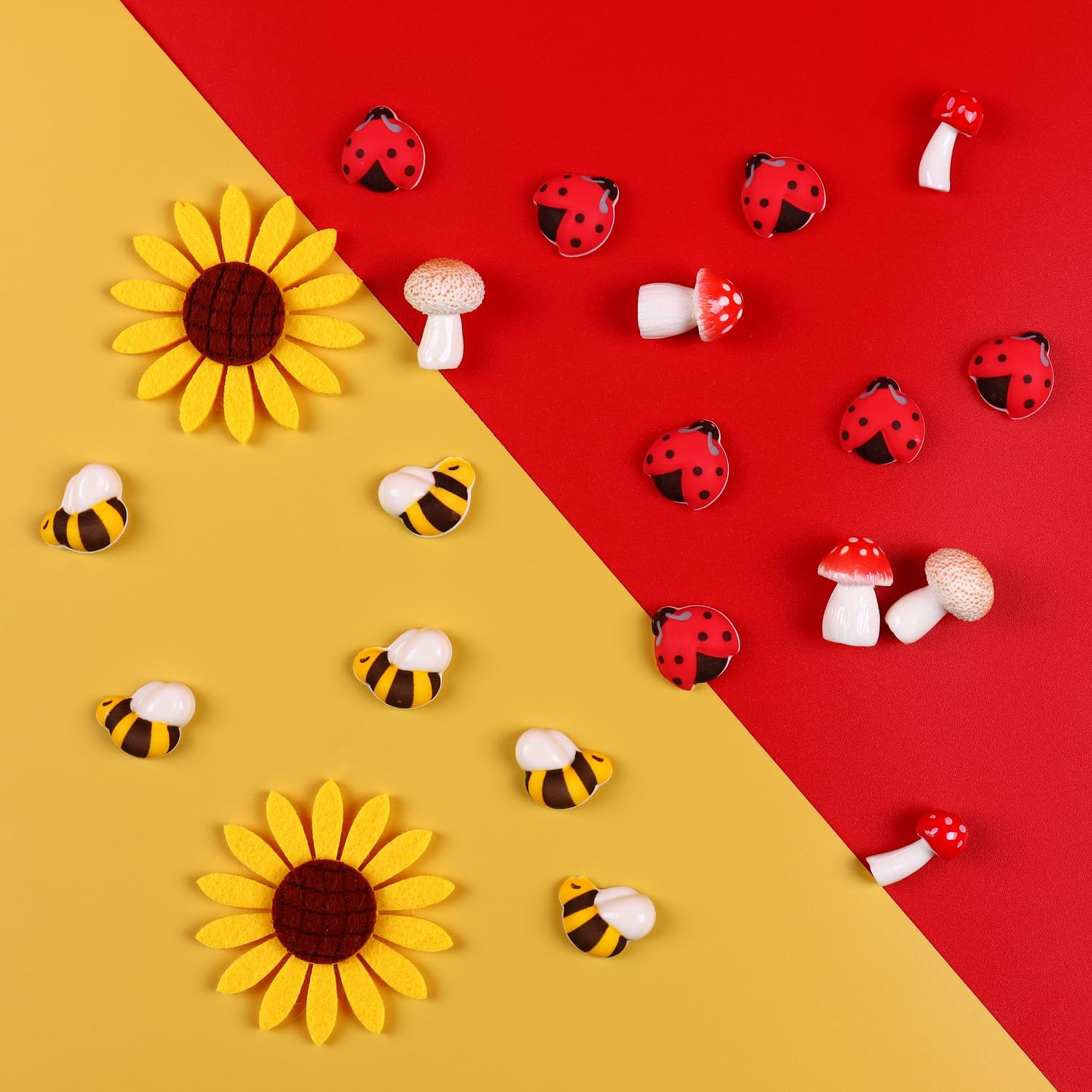 Sujoygar ladybug toppers on macarons for cute detail