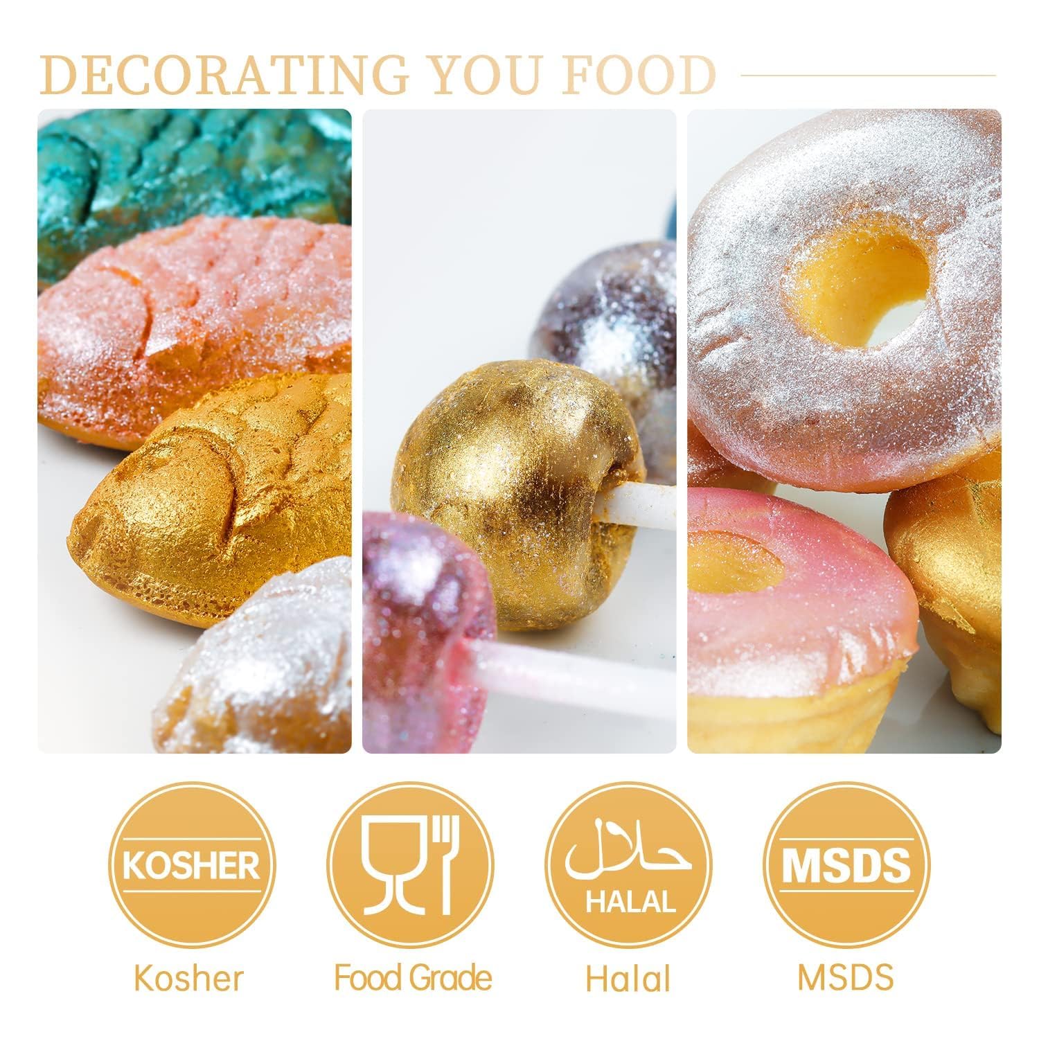 Sujoygar pink edible glitter on chocolates and truffles