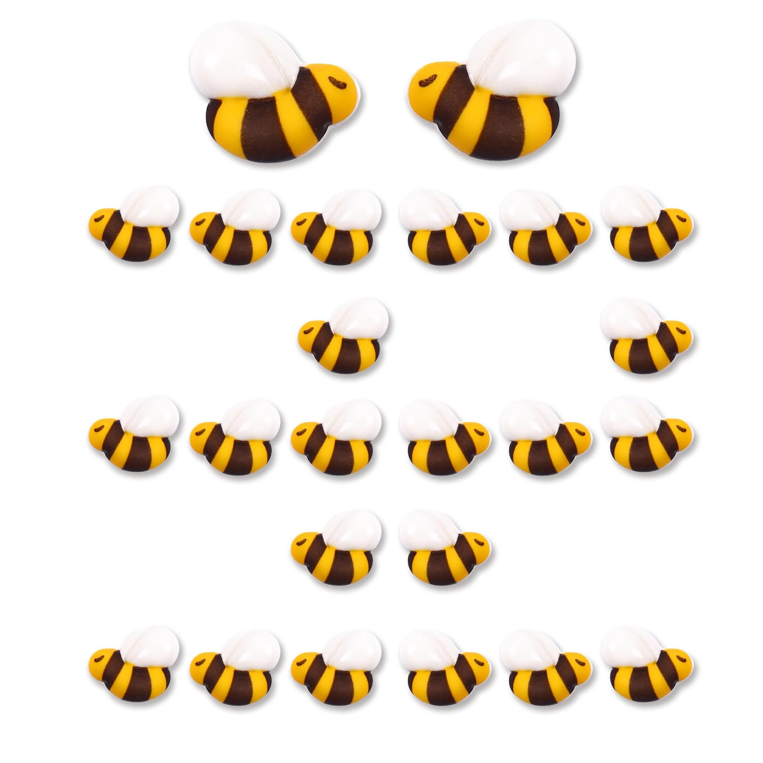 Sujoygar Royal Icing Bee Sprinkles on cupcakes creates charming bee-themed cake décor.