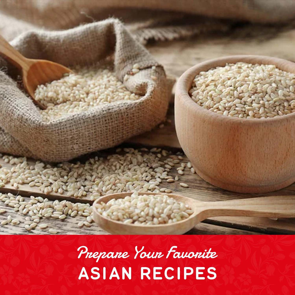 Sukoyaka Shirakiku Genmai nutrition highlights fiber and essential vitamins.