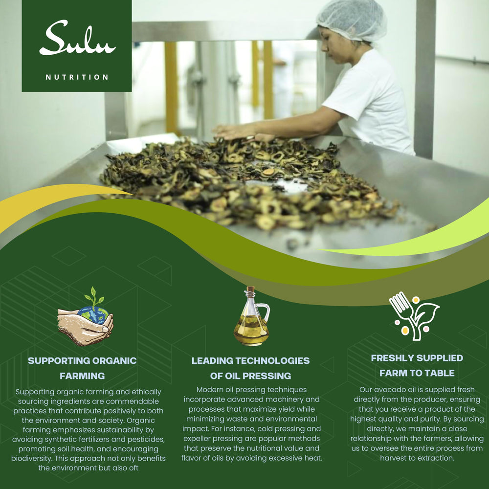 Sulu Organics avocado oil kitchen use for dressings and saute9s.