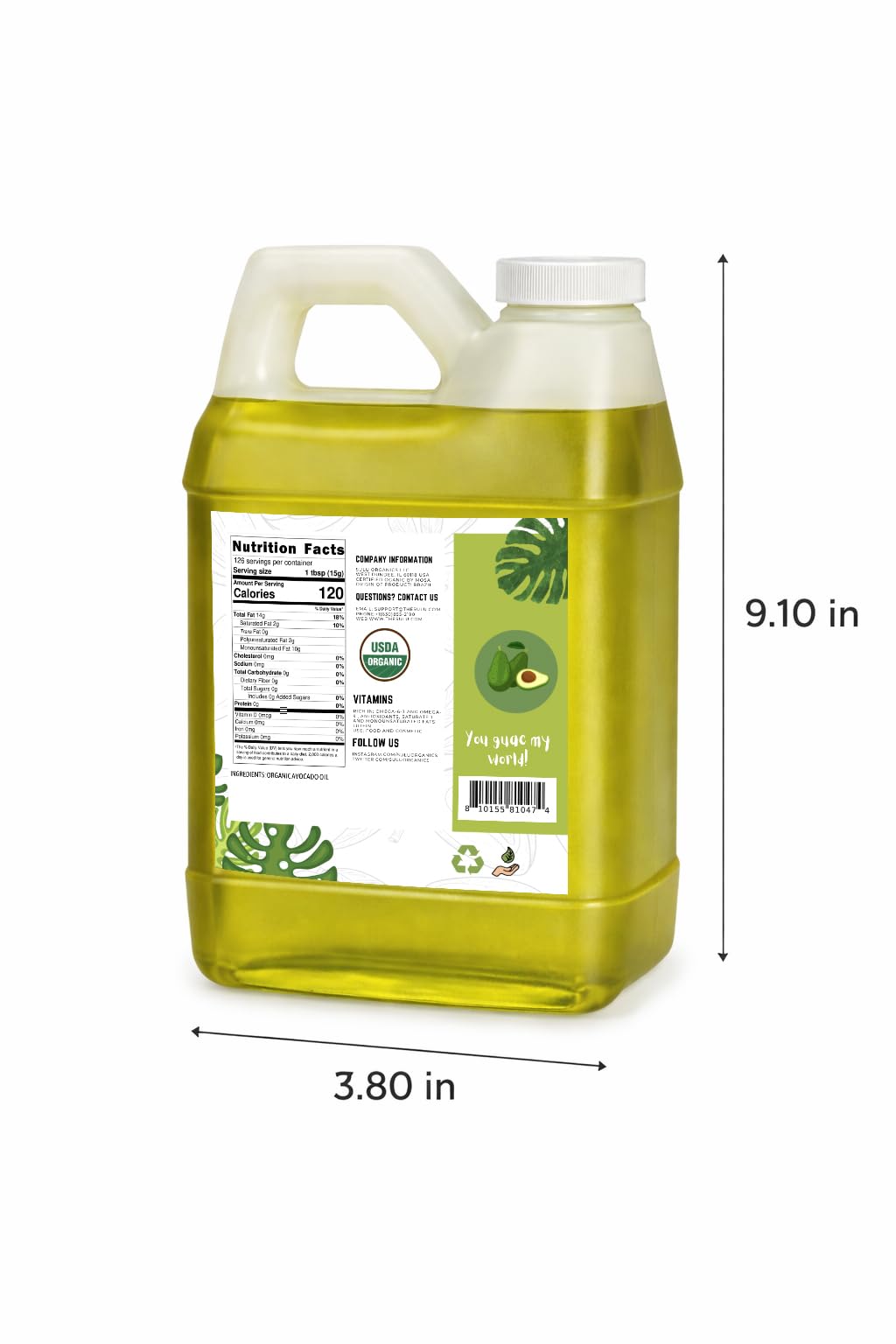 Sulu Organics avocado oil pour bottle ideal for sautéing and dressings.
