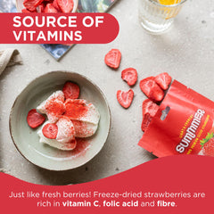 Summmmer freeze-dried strawberries preserve color and sweetness naturally